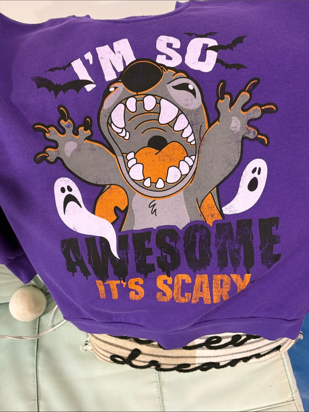 Disney Purple Halloween 'I'm So Awesome It's Scary' Sweatshirt